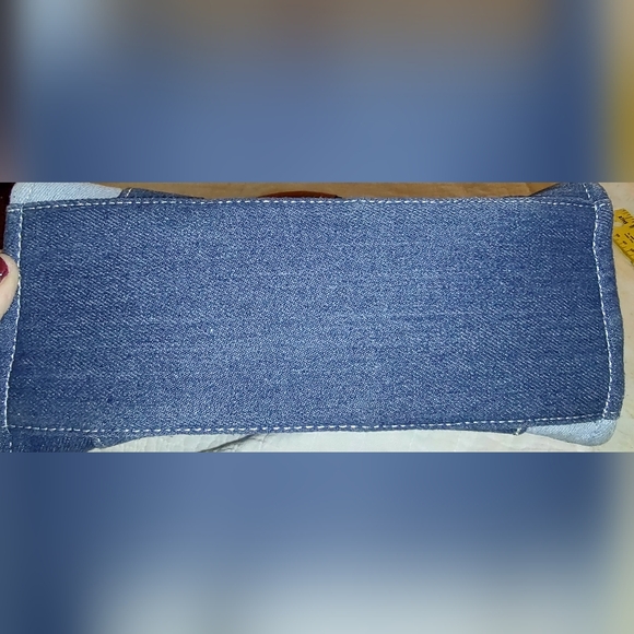 Antik Kraft Small Denim Colorblock Tote. - Picture 3 of 11